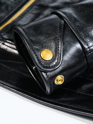 Mulholland Leather Motorcycle Jacket - Brake House - Black oil - waxed - 21