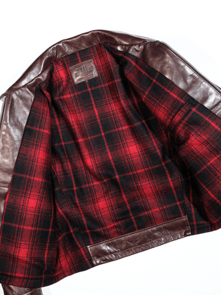 Single Sport Leather Jacket - Brake House - Seal Brown - 26