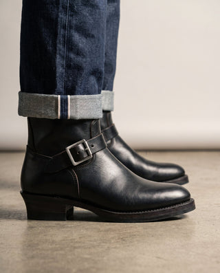 Leather Engineer Boots 3450 - VIBRAM® outsole-Brake House-Black-8