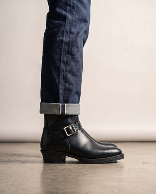 Leather Engineer Boots 3450 - VIBRAM® outsole-Brake House-Black-11