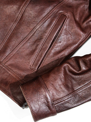Type 3 Leather Jacket - Brake House - Brown - 32