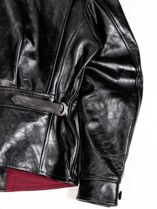 Four Corner Leather Work Jacket - Brake House - Black - 19