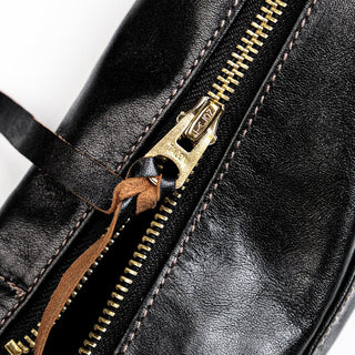 J24 Leather Jacket With Mouton Collar - Brake House - Black - 23