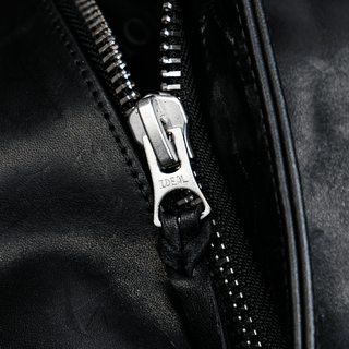 A - 2 Black Leather Jacket - Brake House - Black oil - wax horsehide - 31