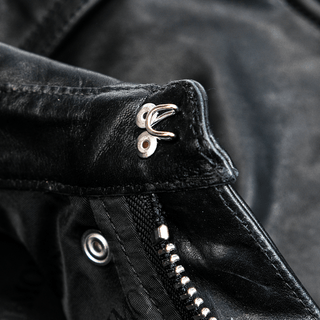 A - 2 Black Leather Jacket - Brake House - Black oil - wax horsehide - 33