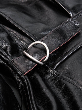 Four Corner Leather Work Jacket - Brake House - Black - 20