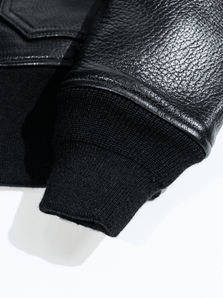 G - 1 Aviation Flight Leather Jacket - Brake House - Black - 30