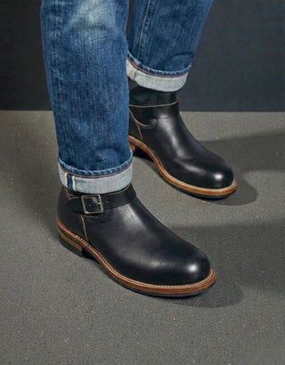 Leather Engineer Boots 3530 - VIBRAM® outsole - Brake House - Black - 12