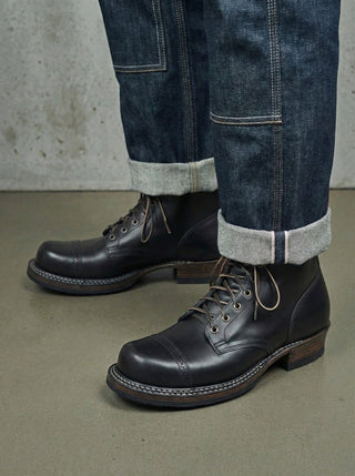 Bump Cap Toe Service Boots 8301 - Brake House - Black - VIBRAM sole - 15