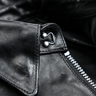 A - 2 Black Leather Jacket - Brake House - Black oil - wax horsehide - 36