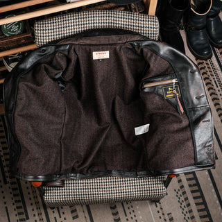 1940s California Bears Car Coat Black - Brake House - Black - 34