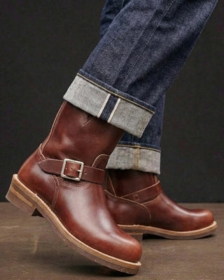 Leather Engineer Boots 2690 - VIBRAM® outsole (CUSTOM) - Brake House - Dark Brown - 14