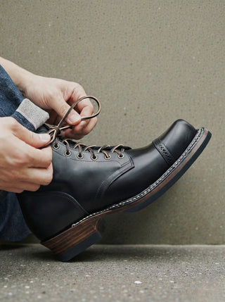 Bump Cap Toe Service Boots 8301 - Brake House - Black - VIBRAM sole - 17