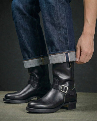 Leather Engineer Boots 3450 - VIBRAM® outsole - Brake House - Black - 10