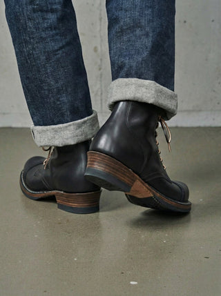 Bump Cap Toe Service Boots 8301 - Brake House - Black - VIBRAM sole - 18