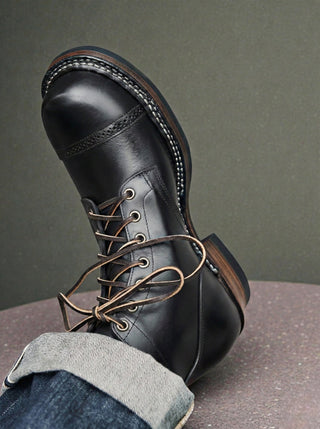 Bump Cap Toe Service Boots 8301 - Brake House - Black - VIBRAM sole - 19