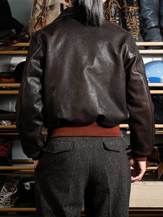 A-2 Leather Flight Jacket 42-18775 - Goatskin - Seal Brown - 11
