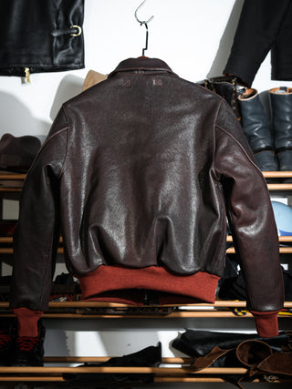 A-2 Leather Flight Jacket 42-18775 - Goatskin - Seal Brown - 23