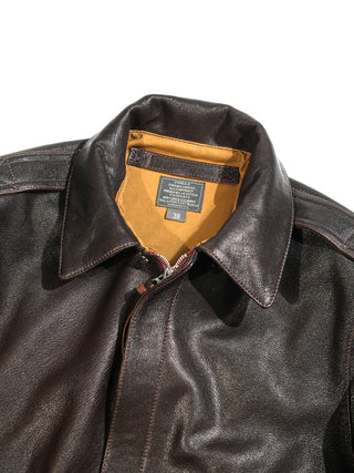 A-2 Leather Flight Jacket 42-18775 - Goatskin - Seal Brown - 25
