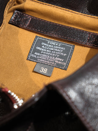 A-2 Leather Flight Jacket 42-18775 - Goatskin - Seal Brown - 27