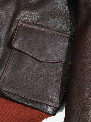 A-2 Leather Flight Jacket 42-18775 - Goatskin - Seal Brown - 30