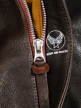 A-2 Leather Flight Jacket 42-18775 - Goatskin - Seal Brown - 33