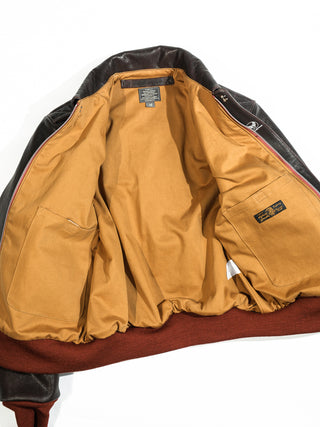 A-2 Leather Flight Jacket 42-18775 - Goatskin - Seal Brown - 45
