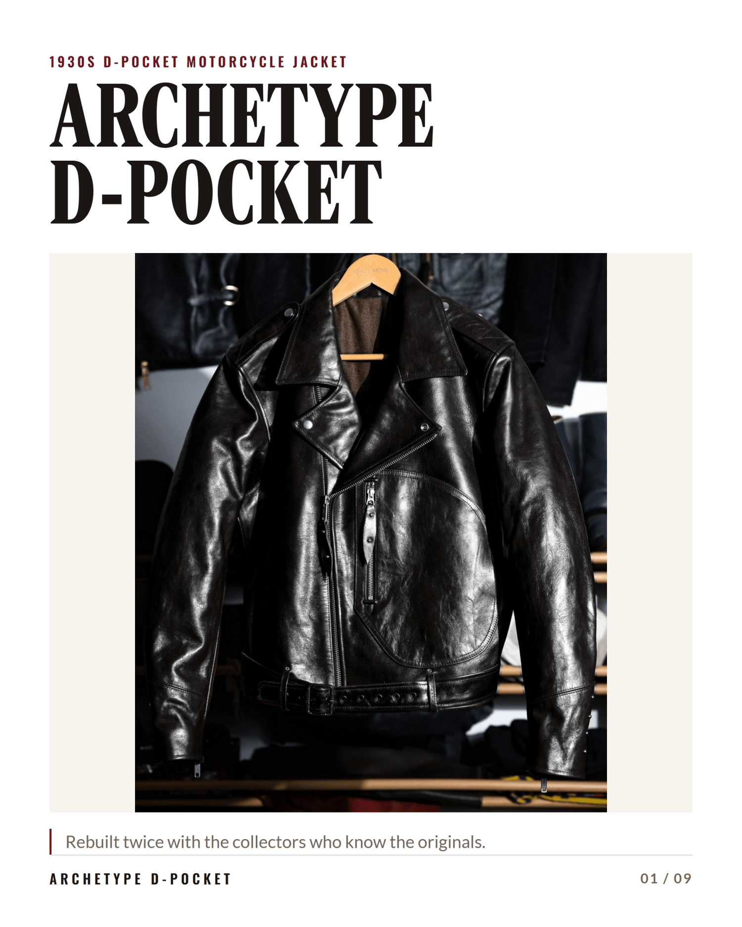 Archetype 1930s D-Pocket Motorcycle Jacket | Brake House Leather