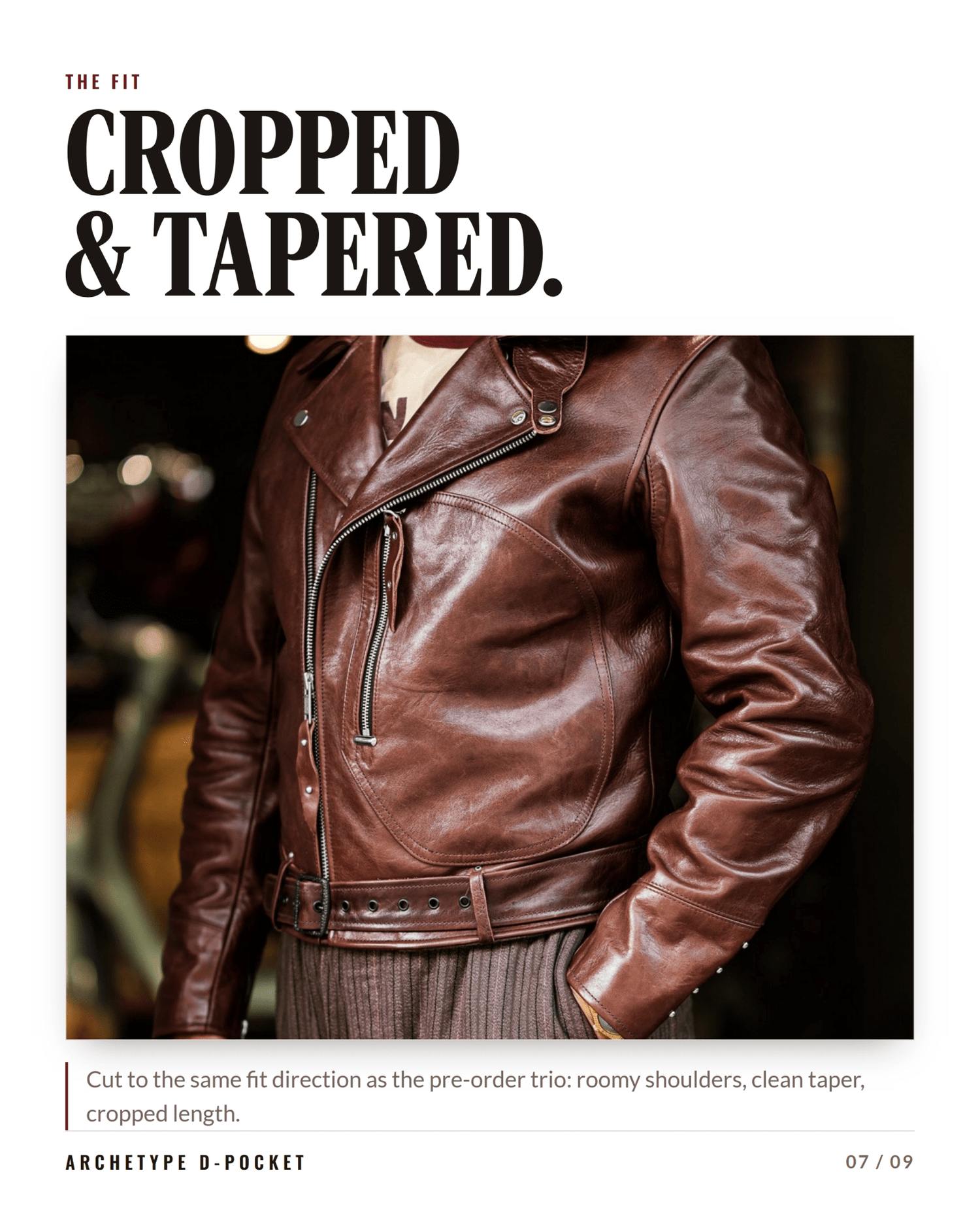 Archetype 1930s D-Pocket Motorcycle Jacket | Brake House Leather