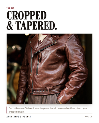 "Archetype" 1930s D-Pocket Motorcycle Jacket (Pre-order)