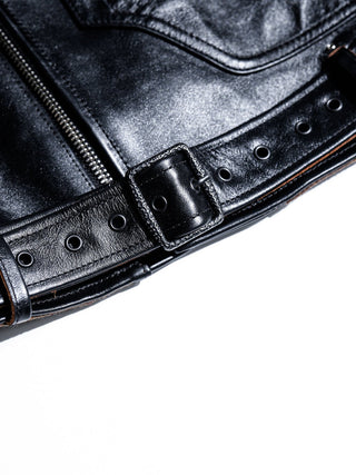 "Archetype" 1930s D-Pocket Motorcycle Jacket-Brake House-Black-23