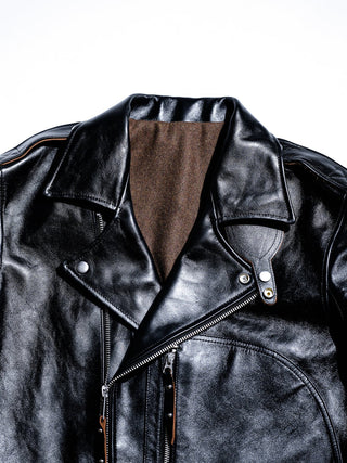 "Archetype" 1930s D-Pocket Motorcycle Jacket-Brake House-Black-9