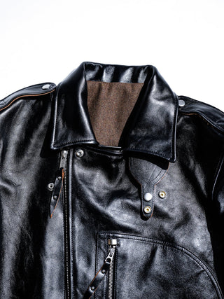 "Archetype" 1930s D-Pocket Motorcycle Jacket-Brake House-Black-10
