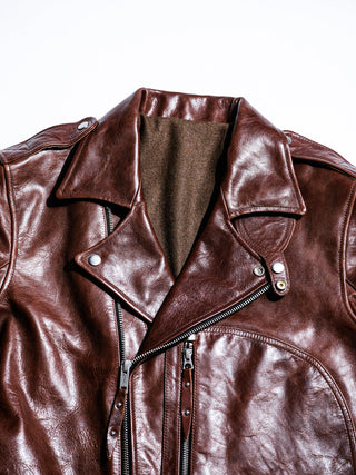 Collar geometry of the brown Archetype D-Pocket jacket, detail