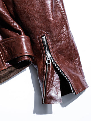 Cuff of the brown Archetype D-Pocket jacket, detail