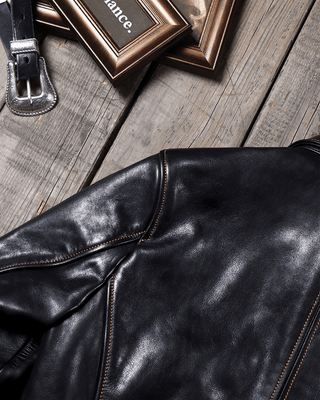 Brakeman Leather Car Coat - Italian Vegetable - Tanned Calfskin - Brake House - 14