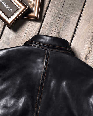 Brakeman Leather Car Coat - Italian Vegetable - Tanned Calfskin - Brake House - 15