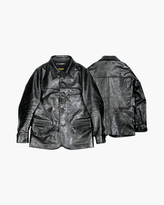 Brakeman Leather Car Coat - Tea Core Horsehide - Brake House - 2