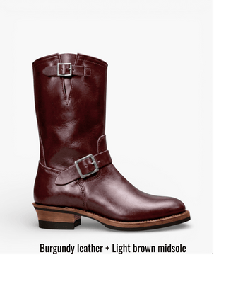 Leather Engineer Boots 3450 - CUSTOM ORDER (TEST) - Brake House - Black Tea - core - 7