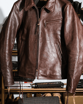 CHP Motorcycle Jacket - Tea Core Horsehide - Brake House - burgundy - front