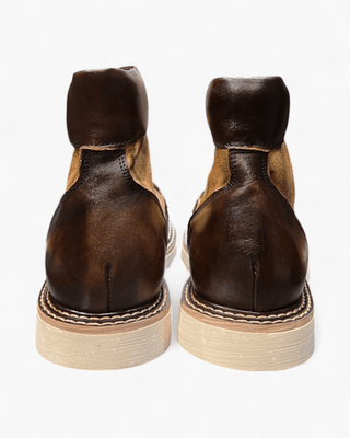 Canvas & leather two - tone motorcycle boots 1953 - Brake House - Vintage Brown - 6