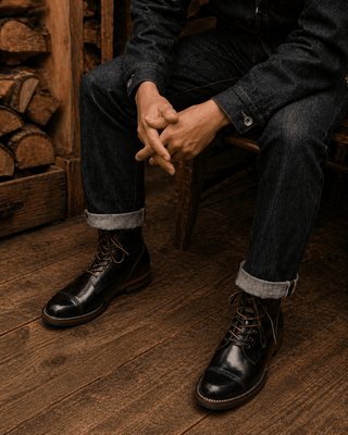 Flat Cap toe service boots 3902 - VIBRAM® outsole (sale) - Brake House - 9 - 13