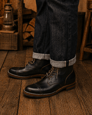 Flat Cap toe service boots 3902 - VIBRAM® outsole (sale) - Brake House - 9 - 11