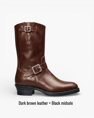 Leather Engineer Boots 3450 - CUSTOM ORDER (TEST) - Brake House - Black Tea - core - 8