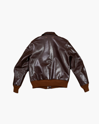 Tea core horsehide A-2 flight jacket