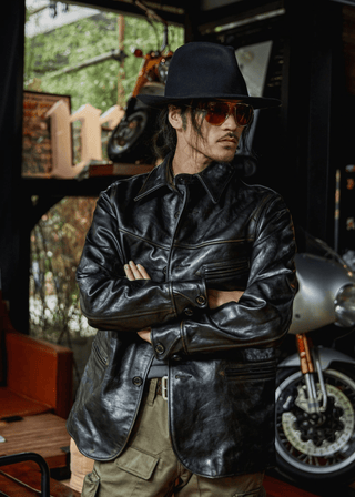 Brakeman Leather Car Coat - Brake House - Seal Brown - 28