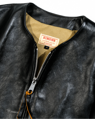 Tea-core horsehide 1960s70s flat track racing jacket