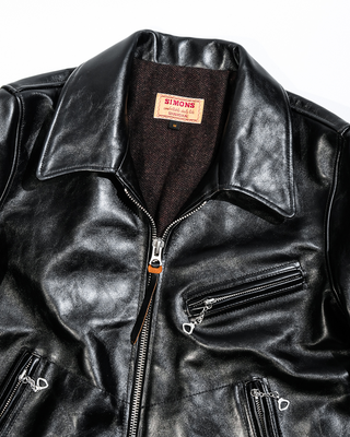 Tea core horsehide Mulholland jacket