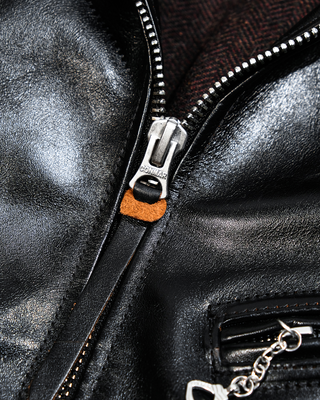 Tea core horsehide Mulholland jacket