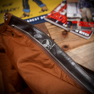 Tea core horsehide A-2 flight jacket